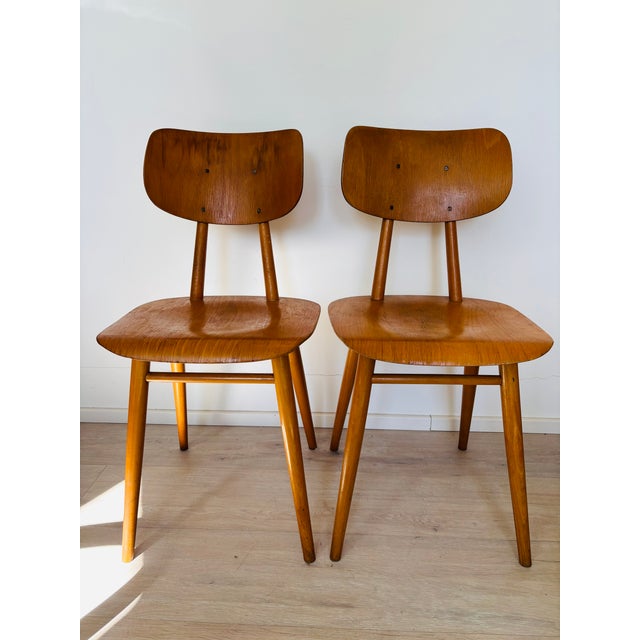 Vintage Dining Chair from Ton, Former Czechoslovakia, 1960s, in Very Good conditions. Designed 1960 to 1969 This piece has...