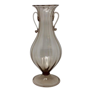 Soffiato Murano Glass Vase For Sale
