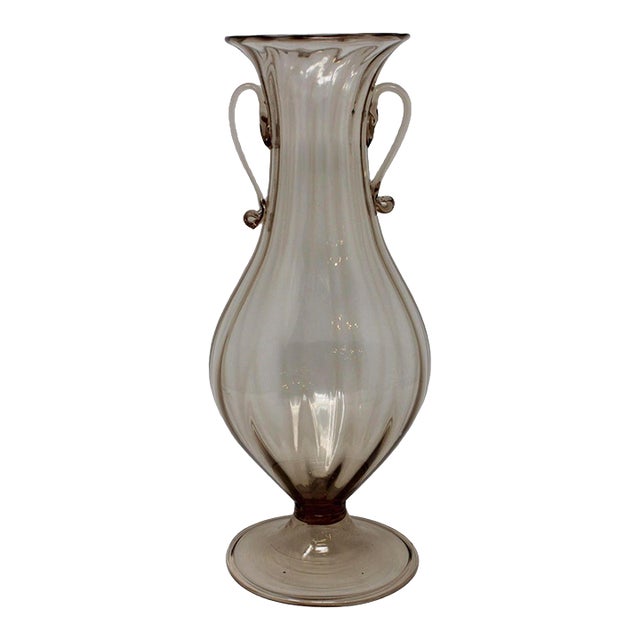 Soffiato Murano Glass Vase For Sale