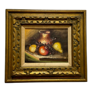 Framed Vintage Still Life Fruit | Artwork Wall Hanging, C. 1920's