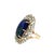 Metal Rare 14k Gold Gia 8.89 Carat Weight Black Opal, Alexandrite & Diamond Halo Ring, Size 8.5 For Sale - Image 7 of 13