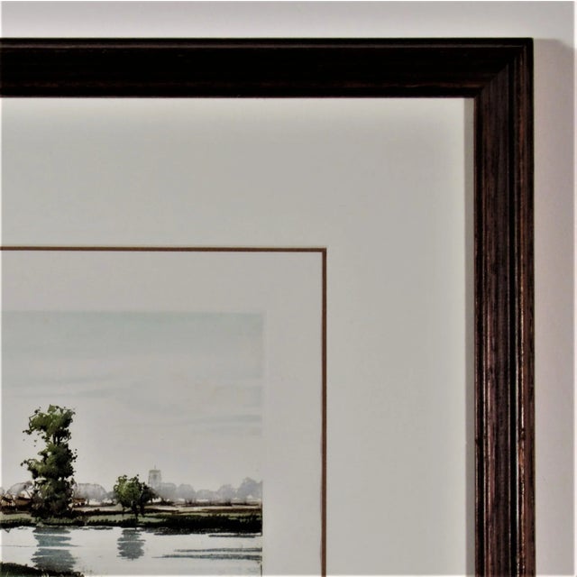 1960s Roger Hebbelinck, Landscape with Pond For Sale - Image 5 of 6