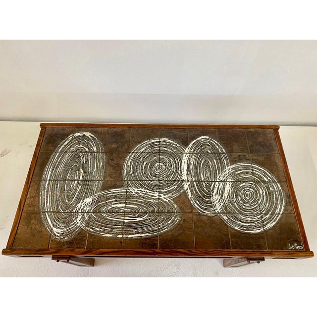 Vintage Asti by Vallauris Ceramic Tile Top Coffee Table For Sale - Image 12 of 17