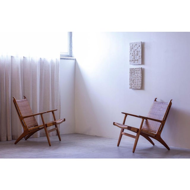 Brown CH-27 Chairs by Hans J. Wegner for Carl Hansen & Søn, 1950s, Set of 2 For Sale - Image 8 of 18
