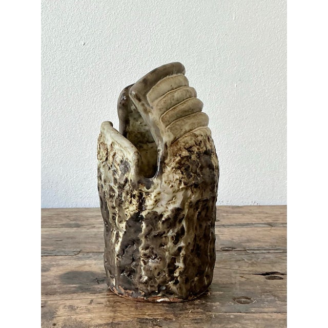 Vintage Original Studio Pottery Coil Vase For Sale - Image 10 of 12