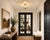 Architectural, sculptural, and unmistakably contemporary, this exceptional ceiling light was designed by Luca and...