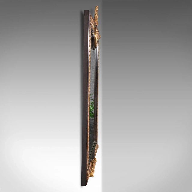 Minimalism 1970s Large Vintage Walnut Decorative Mirror For Sale - Image 3 of 11