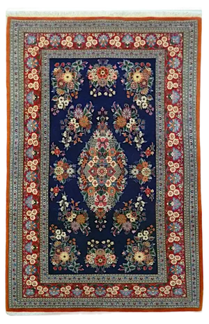 Ghom Rug in Wool and Cotton, 1980s