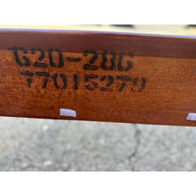 Late 20th Century Vintage George Style Cherry Rice Carved Four Poster Cali King Bed Frame. For Sale - Image 5 of 16