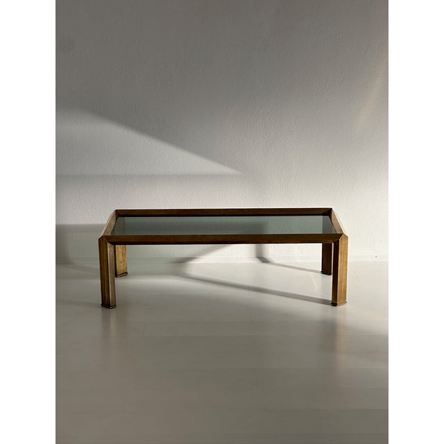 Coffee Table in Crystal and Brass, 1970s For Sale - Image 11 of 11