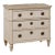 Swedish Gustavian Style 1890s Painted Three-Drawer Chest with Carved Foliage For Sale