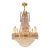 Antique French Empire Crystal Tent and Basket Chandelier Brass For Sale