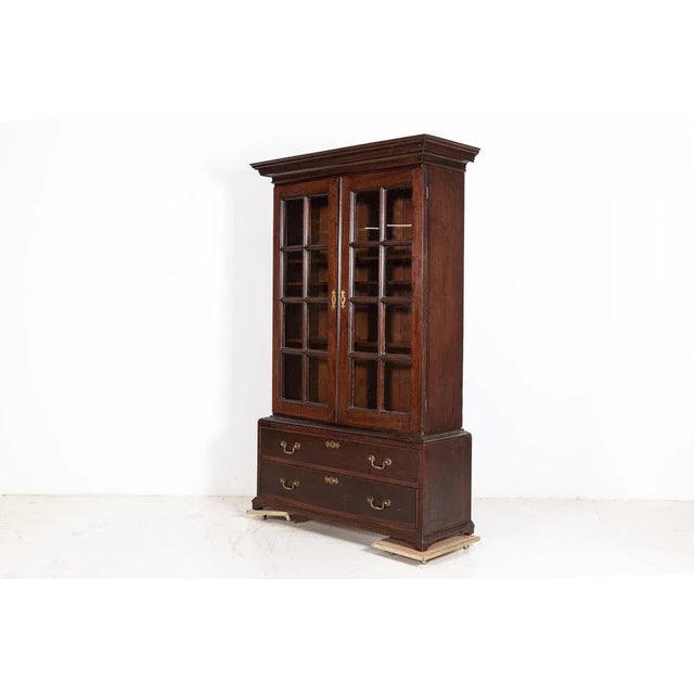 Antique Circa 1820-30’s Early 19thC English mahogany school library glazed bookcase Excellent quality and patination with...