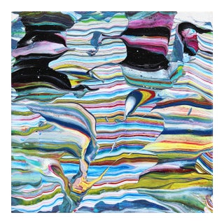Black Magic - Abstract Colorful Energetic Street Art Graffiti Painting on Canvas Original Artwork by Armen Ges For Sale