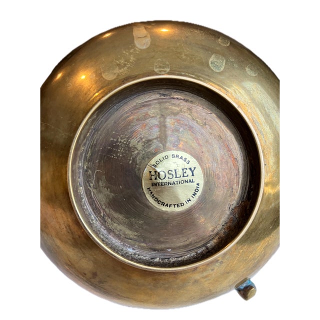 Vintage MCM Hosley International Brass Picture With a Twisted Rope Handle, Handcrafted in India For Sale - Image 10 of 10