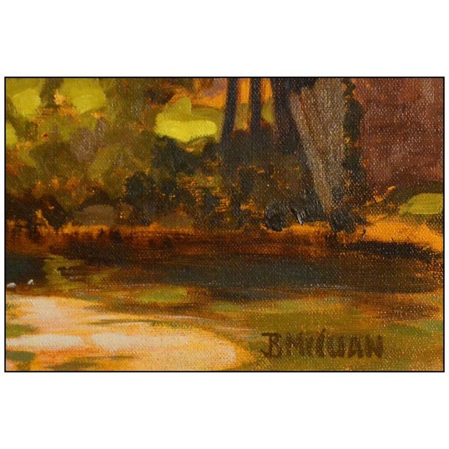 Contemporary Late 20th Century Along the Cam Oil Painting, Barry McCuan For Sale - Image 3 of 4