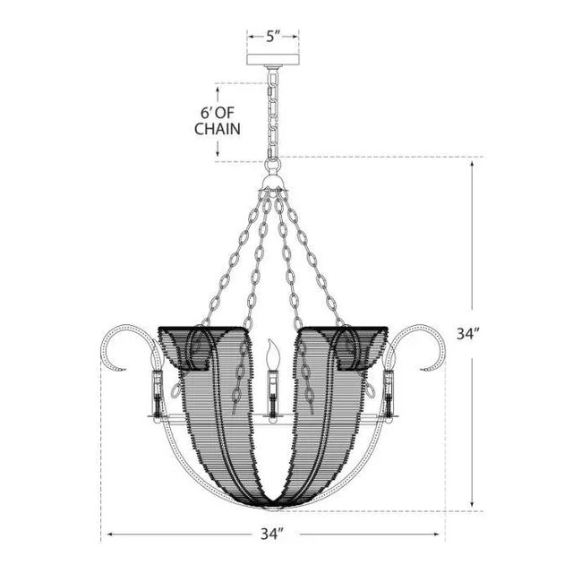 Traditional Niermann Weeks for Visual Comfort Signature Calais 34" Chandelier in Burnished Silver Leaf For Sale - Image 3 of 3