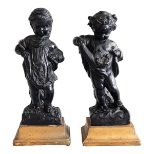 Vintage Italian Borghese Cherubs Putti Figurines - Set of 2