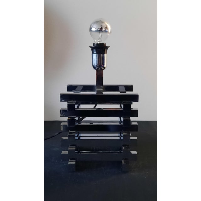 Vintage Chrome Table Lamp, 1970s For Sale - Image 10 of 12