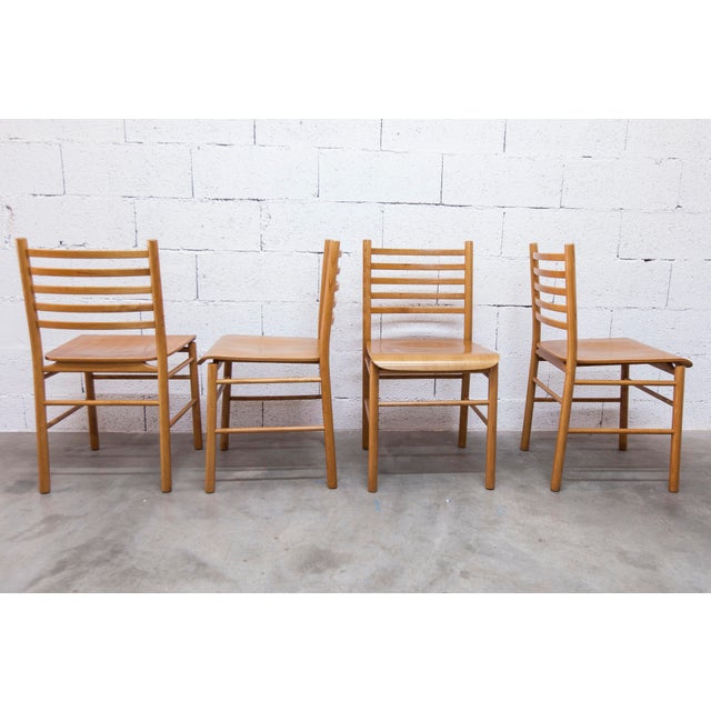 Danish Convertible Round Table and Matching Chairs, 1980, Set of 5 For Sale - Image 6 of 18