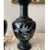 Mid 20th Century Pair of Vintage 9" Korean Black Enamel Brass Vases, Mother of Pearl Inlay For Sale - Image 5 of 9