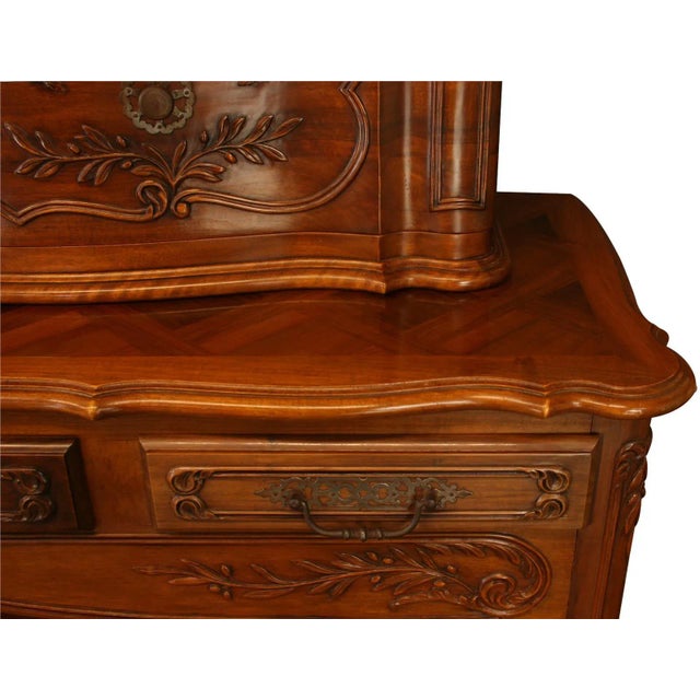 Wood Vintage French Country Walnut Sideboard For Sale - Image 7 of 8