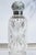 Stunning Edwardian Antique Cut Crystal Perfume Cologne Bottle Sterling Silver Lid Antique Luxury Home Vanity Dressing Table Décor For Sale - Image 9 of 16