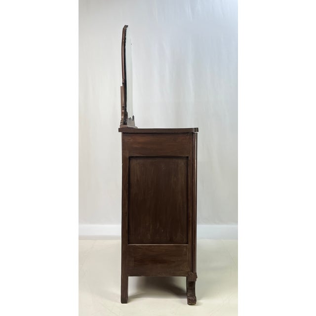 Antique American Empire Flame Mahogany Dresser For Sale - Image 6 of 17