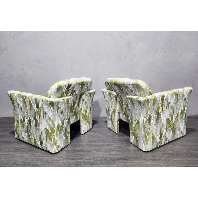 Mid-Century Modern Mid 20th Century Vladimir Kagan Style Lounge Chairs in French Upholstery - Set of 2 For Sale - Image 3 of 12