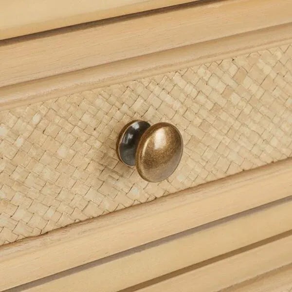 Ahab 2 Drawer 1 Shelf Accent Table - Light Blonde/Gold For Sale - Image 10 of 11