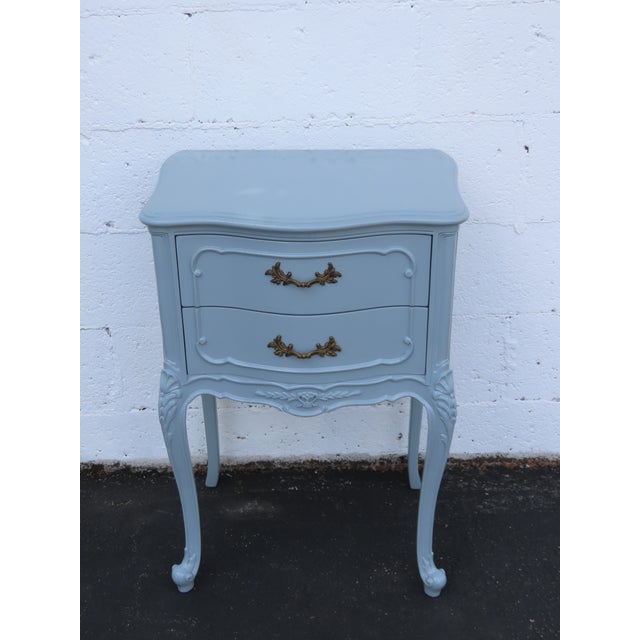 This beautiful Nightstand is made of wood, and metal. This gorgeous End Table feature highly elegant French Shabby Chic...