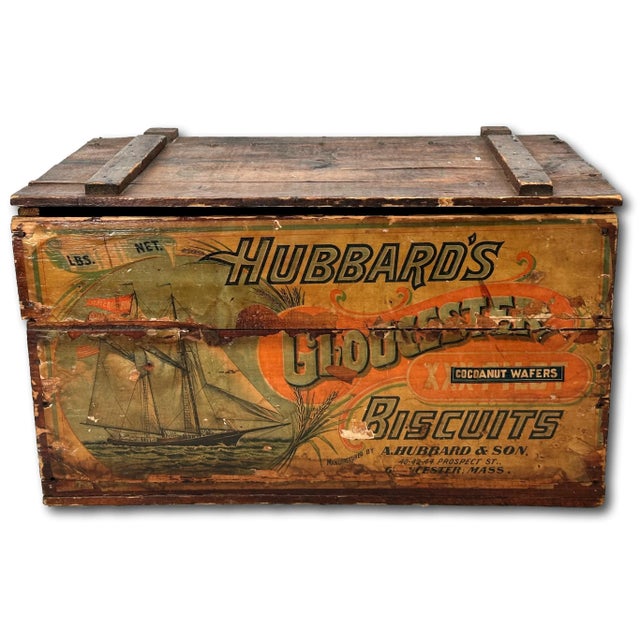 This Really is a Great Looking & Very Rare Antique American Wood Shipping Crate - Advertising and Country Store Sales...