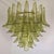 Metal 1980s Attributed to Mazzega Murano Glass Olive Green Petal Chandelier For Sale - Image 7 of 14