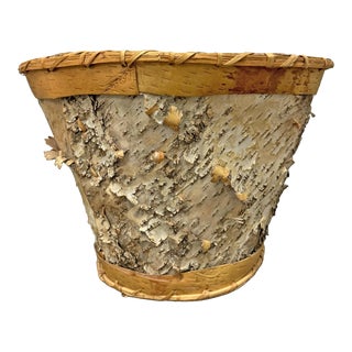 Vintage Native Chippewa Birch Bark Berry Basket For Sale