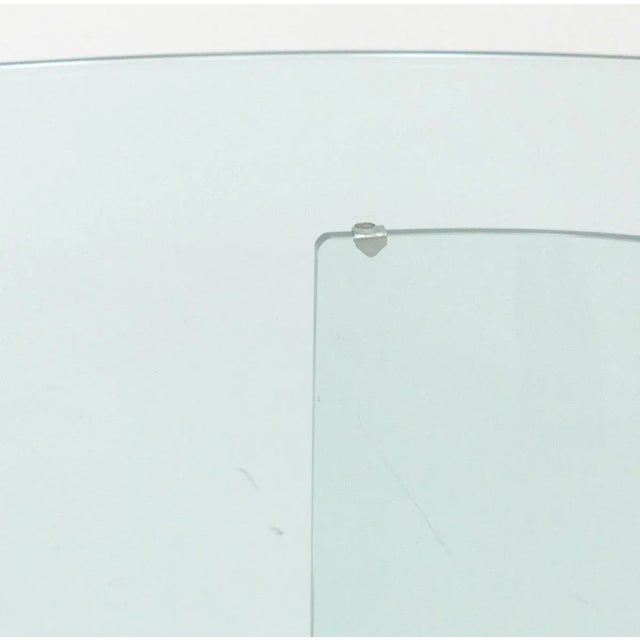 Glass Oval Glass Table from Fiam, 1980s For Sale - Image 7 of 13