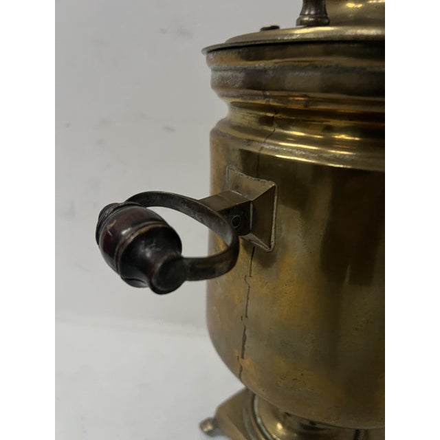 Antique Russian Samovar in Yellow Copper, 1800s For Sale - Image 4 of 12
