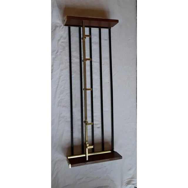 German Wall Mounted Coat Rack in Teak, 1970s For Sale - Image 4 of 7