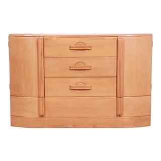 Leo Jiranek for Heywood Wakefield "Airflow" Sideboard Buffet or Bar Cabinet, 1930s For Sale