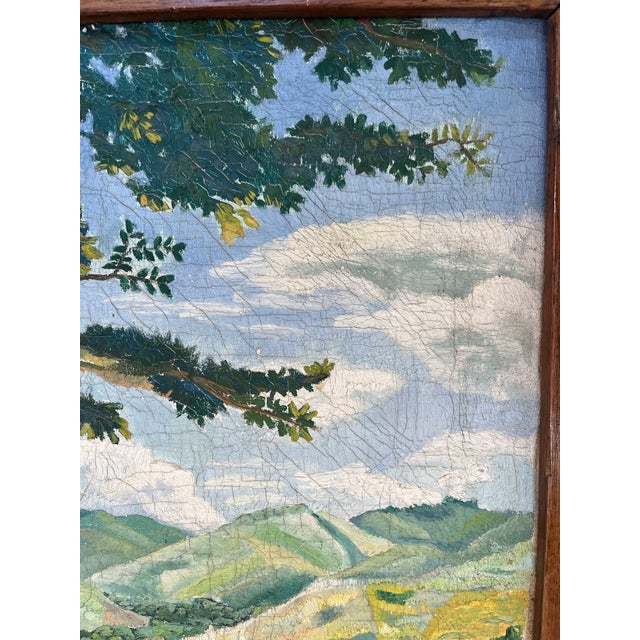 Impressionist Californian Impressionist Signed Plain Air Landscape Painting. For Sale - Image 3 of 8