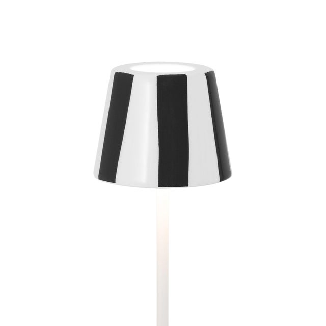 Zafferano Ceramic Black Striped Shade for Poldina Micro Lido Lamp For Sale - Image 4 of 4