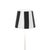 Zafferano Ceramic Black Striped Shade for Poldina Micro Lido Lamp For Sale - Image 4 of 4