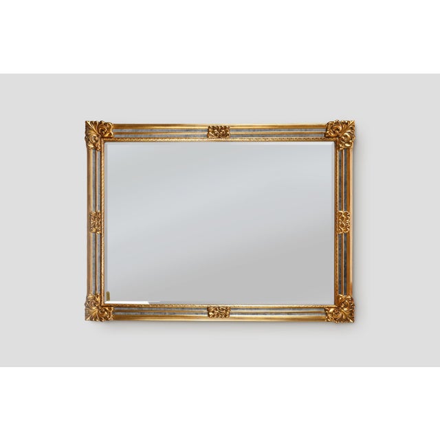 Mid-Century Modern Mid-Century Rectangular Gilt Mirror from Deknudt, Belgium, 1980s For Sale - Image 3 of 12