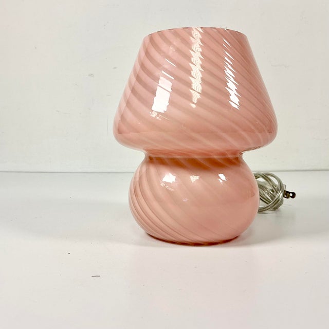 Vintage Boho Chic Hollywood Regency Murano Style Mushroom Table Lamp. For Sale - Image 15 of 15