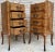 Late 19th Century French Louis XV Style Marquetry & Marble Chests of Drawers, Set of 2 For Sale - Image 12 of 16