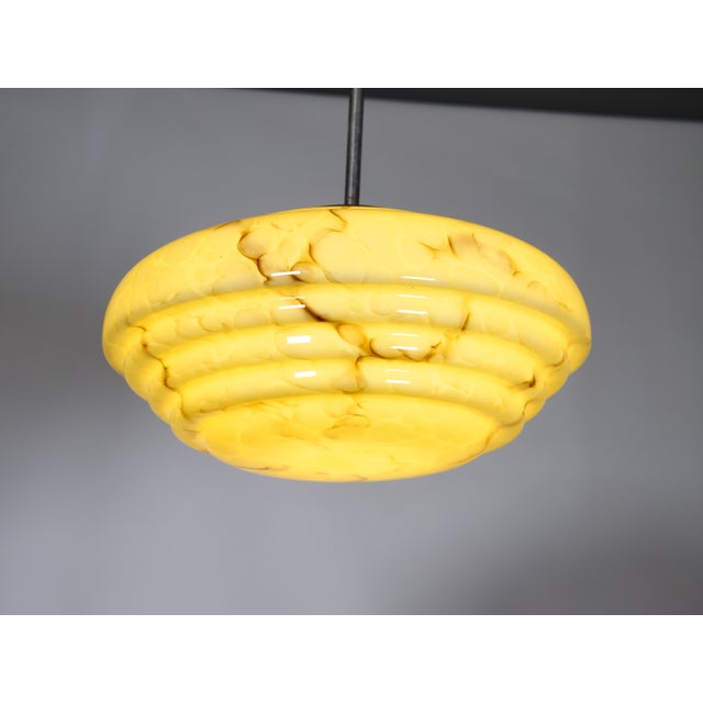 Art Deco Ceiling Lamp in Opal Glass, 1920s For Sale - Image 4 of 13