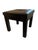 Mid 20th Century Faux Leather Black Parsons Style Stool For Sale - Image 4 of 12