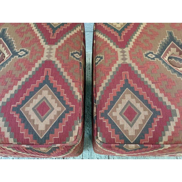 Textile Kilim Ottomans - Matching Pair For Sale - Image 7 of 8