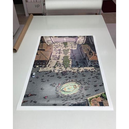Edition Aerial Views Bernhard Lang Image: Scalinata Di Trinità Dei Monti Size A: 44 x 59 inches, Captured in 2019 over...