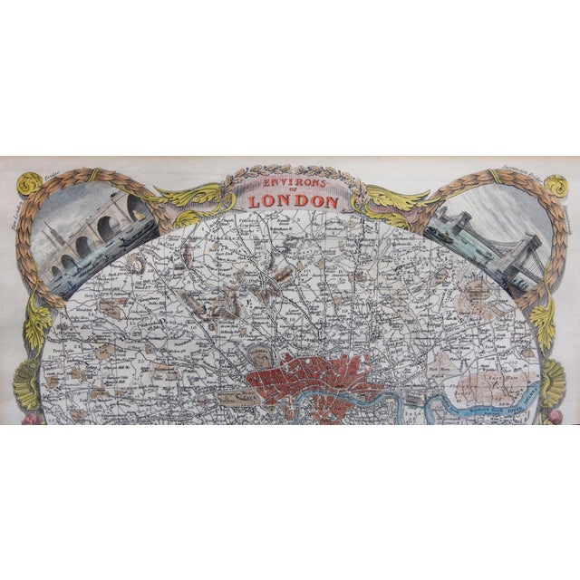 Antique Map of London by Thomas Moule and William Schmollinger For Sale In Rochester - Image 6 of 6