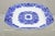 Antique Flow Blue and White Transferware Ironstone Platter Dish W Chinese Dragon For Sale - Image 9 of 12